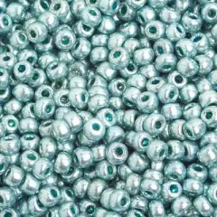 John Bead 6/0 Metallic Solgel Czech Glass Seed Beads, 500g Light Green