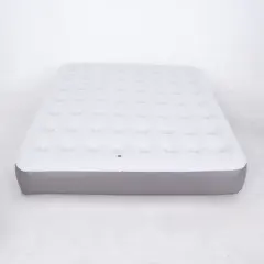 Pool Central Inflatable Flocked Airbed with Rechargeable Bulit-In Electric Pump - King Beige