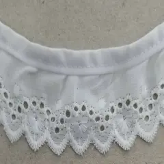 1-1/4" Ruffled Gathered Eyelet Trimming - 8 Continuous Yards - Color Options! White