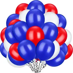 100 Pcs Red White Blue Latex Balloons 13 Inch Colorful Round Balloons for 4th of July Decorations Independence Day Patriotic Wedding Birthday Party Decoration