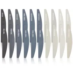 Honoson 20 Pcs Sanding Sticks for Plastic Models Polishing Sticks Assorted Metal and Wood Sanding Tools Accessory for Model Craft Amateur Beginner(Low Grits and High Grits,Moon Style)