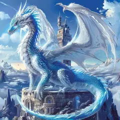 5D Ice Dragon Diamond Painting Kit (JK526-A)