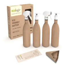 Ecologic BrandsKit of Four Refillable, Recyclable, Renewable, Containers - Two Sprayers and Two Pumps.