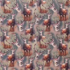 Mook Fabrics Wildlife Cotton Fabric [45 in. Wide] - By The Yard White Tail Deer