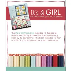 Aurifil It's a Girl Thread Set by It's Sew Emma | (10 50wt Cotton Small Spools.)
