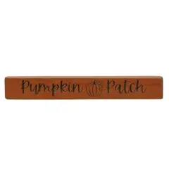 Pumpkin Patch Wooden Block Sign for Fall Decor and Tabletop Display