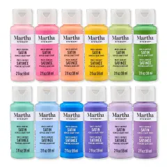 Martha Stewart&trade; Spring Blooms - Multi-Surface Satin Paint Set - 12 pc. - 68668