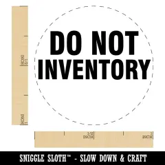Do Not Inventory Management Manufacturing Label Self-Inking Rubber Stamp for Planners Yellow