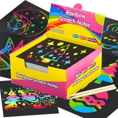 Rainbow Scratch Paper Art Crafts