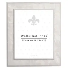 8.5x11 Picture Frame, Opulence 1.5 Inch MDF Moulding, Wall Display Frame for Art, Posters, or Photos by wallsthatspeak Silver