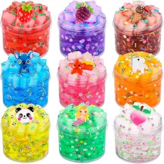 9 Pack Jelly Cube Slime Kit Party Favors