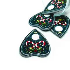 Creepy Christmas Ouija Planchette Charms, 40x36mm