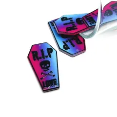 Punk Valentine's Day RIP Coffin Charms, 40x21mm