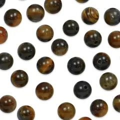 6 Packs of Round Tigereye Beads - 6mm - 8" Strand