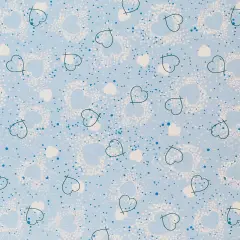 Mook Fabrics Hearts Adored Cotton Fabric [45 in. Wide] - By The Yard Blue