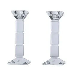 Crystal Candlesticks Square Design Set of Two