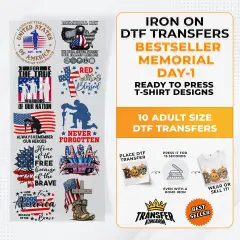 Best Seller Memorial Day T-shirt Designs Premade DTF Gangsheet - DTF Bundle 1