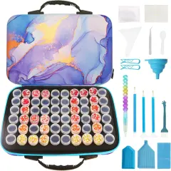 Diamond Painting Storage Containers 60 Slots Diamond Painting Accessories and Tools Diamond Art Storage Bead Storage Containers Diamond Painting Case and Storage Box