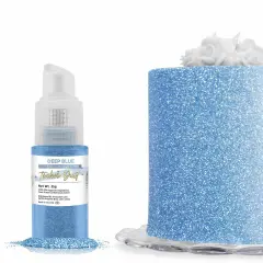 Bakell - Deep Blue Tinker Dust Edible Glitter (25g, 1x Spray Pump) for Food, Desserts, and Beverages!