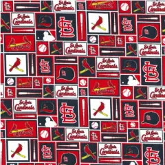 Licensed MLB St. Louis Cardinals Patch Cotton 6654B Fabric by the Yard