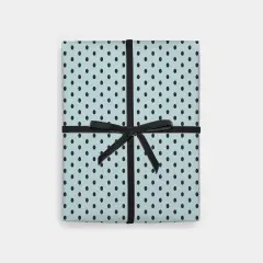 Classic Polka Dot Gift Wrap, Light Blue