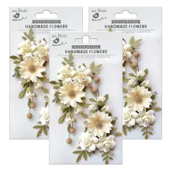 Pack of 3 - Little Birdie Fairy Rosa Paper Flowers 2/Pkg-Amor Mio