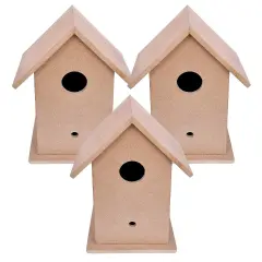 Pack of 3 - Little Birdie MDF Base Bird House 5.5"X7"-Bird House