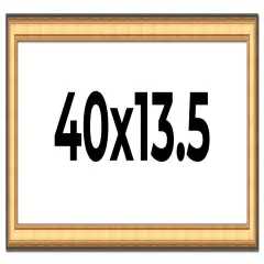 Panoramic Traditional Gold Picture Frame - UV Acrylic, Foam Board Backing, Hanging Hardware