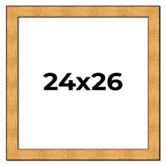 Embellished Gold Picture Frame - UV Acrylic, Foam Board Backing, Hanging Hardware