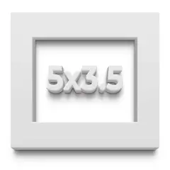 Photo Size Slim Profile White Frame - UV Acrylic, Foam Board Backing, Hanging Hardware