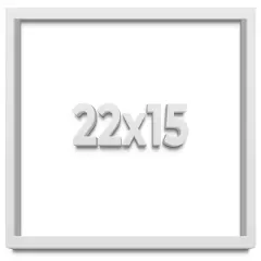 Shadow Box 1.5" Depth White Picture Frame - UV Acrylic, Backing Board, Hanging Hardware