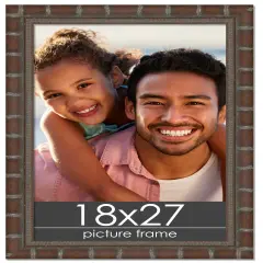 18x27 Modern Bamboo Picture Frame with UV-Resistant Acrylic & Acid Free Backing, Available in5 Finishes - Gold, Silver, Brown, Black, and Natural