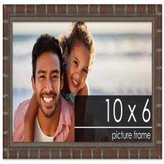 10x6 Modern Bamboo Picture Frame with UV-Resistant Acrylic & Acid Free Backing, Available in5 Finishes - Gold, Silver, Brown, Black, and Natural