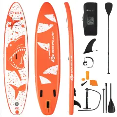 Goplus 10'5''/11' Inflatable Stand Up Paddle Board with Backpack Aluminum Paddle Pump