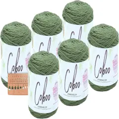 Lion Brand Yarn - Coboo 6 Pack Olive