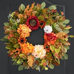 Artificial Autumn Fall Wreath