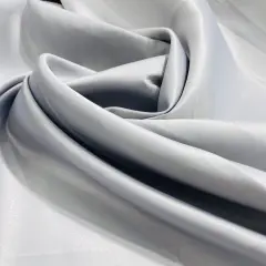 1 Yard Satin Bridal Fabric 60" Wide, 100% Polyester Silver