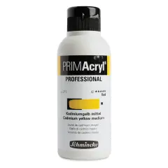 Schmincke Primacryl Professional Fluid Acrylic - Cadmium Yellow Medium, 250 ml bottle
