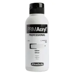 Schmincke Primacryl Professional Fluid Acrylic - Silver, 250 ml bottle