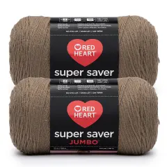 Red Heart Super Saver Yarn 12 Pack-Cafe Latte
