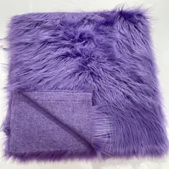 1 Yard Shaggy Vegan Faux Fox Fur Fabric for Crafting Decor and Costumes Lavender
