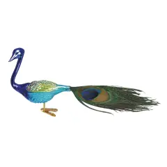 Old World Christmas 3.5 Inch Magnificent Peacock Tree Ornament , Grandeur Royalty Clip-On Multicolored