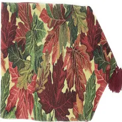 Leaves Autumn Fall Foliage Woven Table Runner