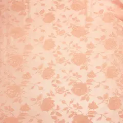 1 Yard Peach Reversible Jacquard Satin Fabric for Tablecloths Curtains Apparel 58/60 Inches Width