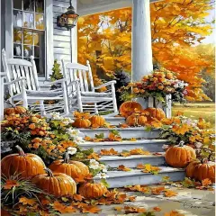 12x16inch - Fall Pumpkin DIY 5D Diamond Painting Kits for Adults