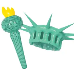 6 Pack Bulk Inflatable Statue Of Liberty Wearable Set