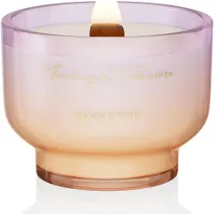 9.88oz Natural Soy Wax Jar Candle with Wooden Wick | Moonlight Tuberose Scent | 55-Hour Burn & Long-Lasting Burn | Candle Gift for Women