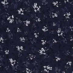 Mook Fabrics Aster Floral Cotton Fabric [108 in. Wide] - By The Yard True Navy