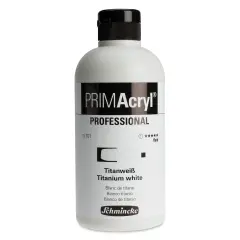 Schmincke Primacryl Professional Fluid Acrylic - Titanium White, 500 ml bottle