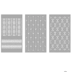 Stencil Pack of 3 -Early Americana Trim Design